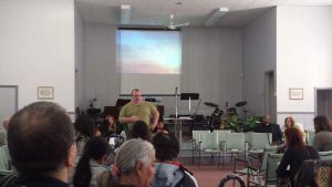 Alan ministering at "Living Word Temple" in Winnipeg,Manitoba.